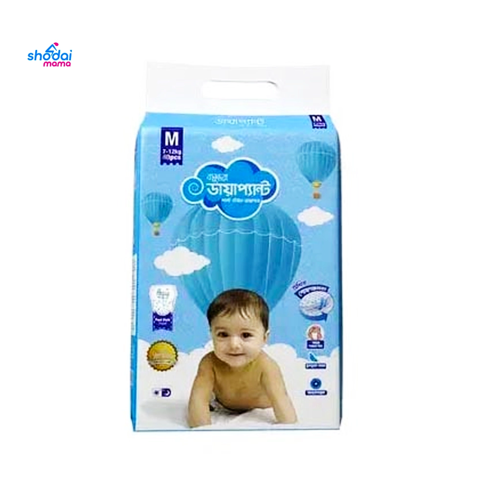 Bashundhara Diapant Baby Diaper M (7-12 kg) 5 pcs